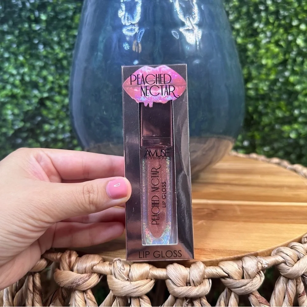 Amuse  peach nectar long lasting high shine lip‎ gloss